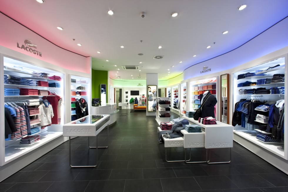 Lacoste Shop- und Storegestaltung