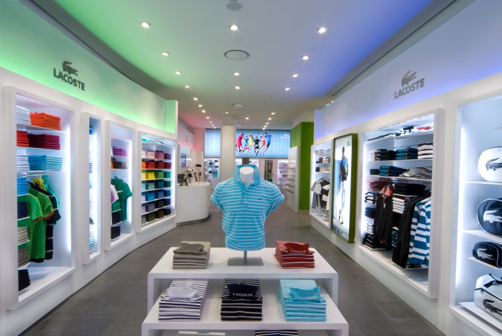 Lacoste Shop- und Storegestaltung